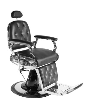 Fauteuil barber TRIUMPH-2 noir chromé