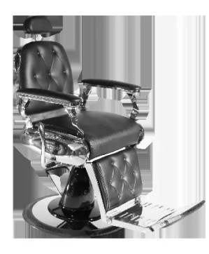 Fauteuil barber TRIUMPH-2 noir chromé