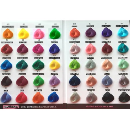 NuancierCrazyColor livret32 23cm avec 40 méchettes