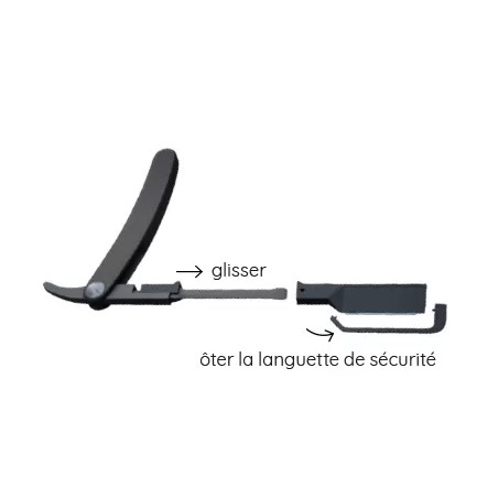 Kit Rasoir CLICK & CLEAN + 80 LAMES - CERUNIK