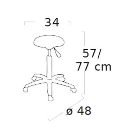 Tabouret ALPINE Noir roulette SUPER-TEAM 25