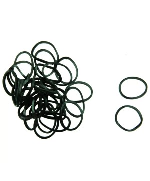 Elastiques Silicone 20 mm noirs (+/- 2000 pièces)