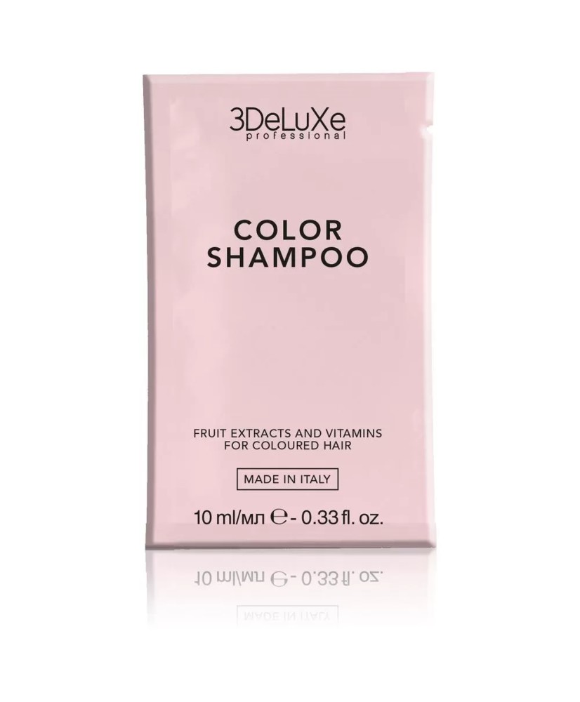 3DeLuxe Shampo.testeur10 ml Cheveux colorés x 50