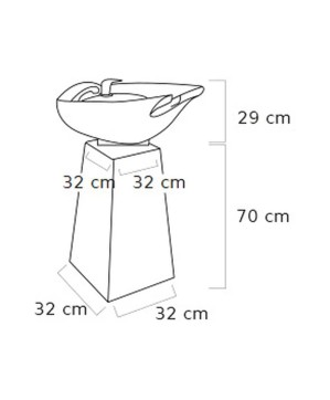 Colonne de lavage SAXY-2 Ceramique avec Mitigeur
