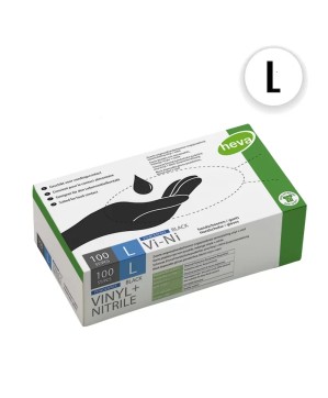 Gants Noirs VINI - Taille Large (95% vinyle 5% nitrile)