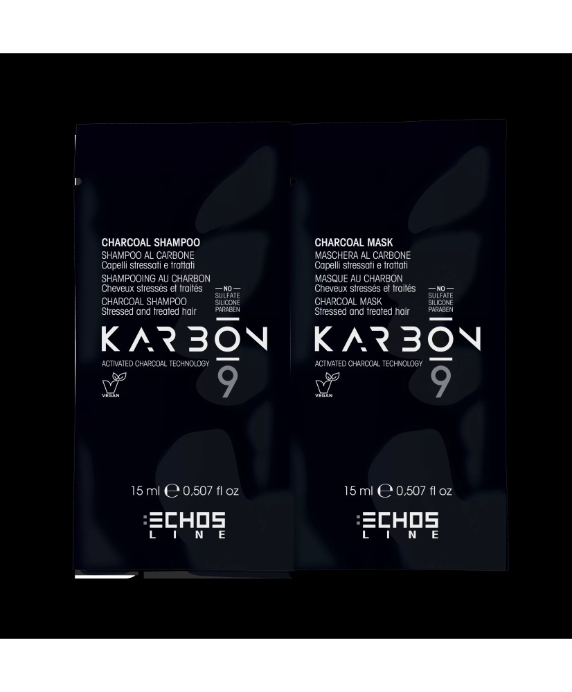 Echantillon Shamp + Masque 15ml charbon KARBON 9-