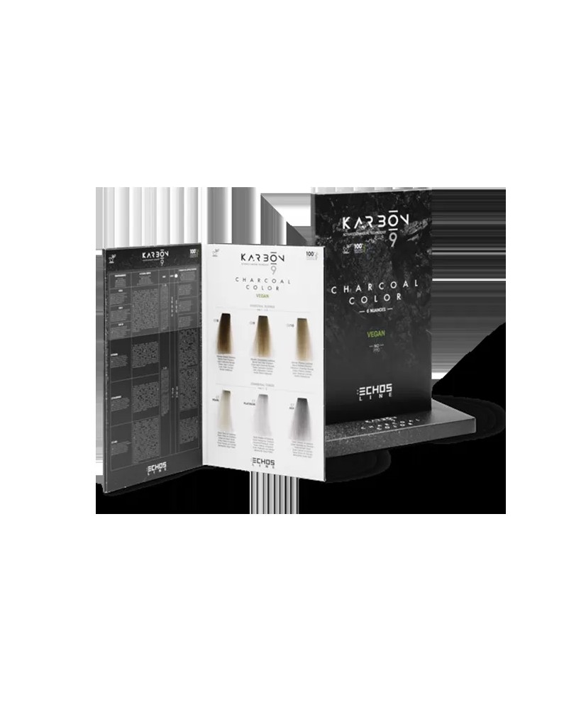 Nuancier 6 mèches gamme Charbon Karbon 9
