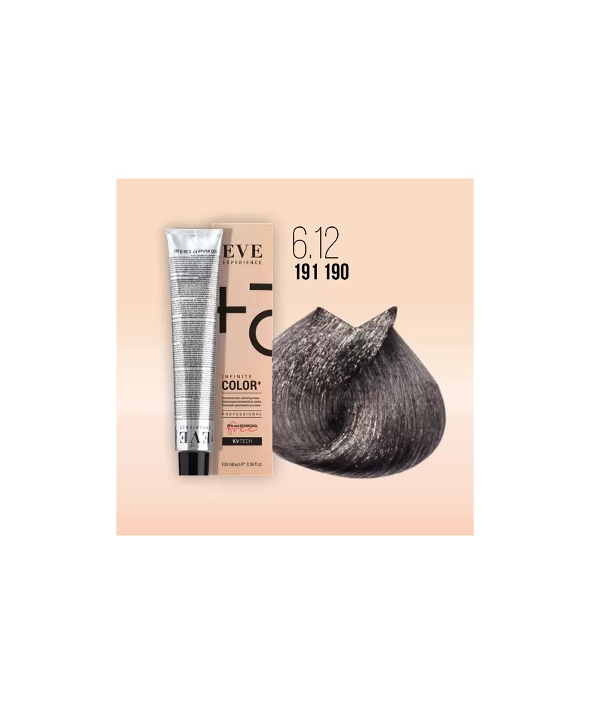 6.12 - BLOND FONCÉ CENDRE IRISE - COLORATION EVE - (100ml)