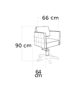 Fauteuil de Coiffure CAPRI - Noir, Pompe Hydraulique