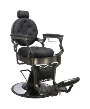 Fauteuil barber 1888 ANTIKA-2 noir Cadre Cuivré
