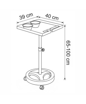 able MAGNETO - 1 Plateau, Réglable, avec 2 Bols Magnétiques