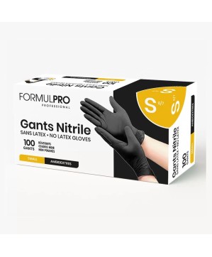 Gants Noirs en Nitrile - Taille S, Boîte de 100