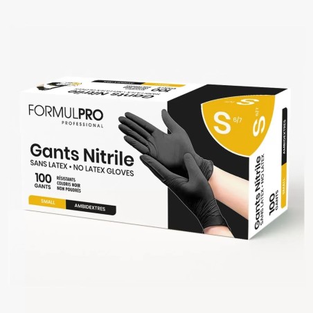 Gants Noirs en Nitrile - Taille S, Boîte de 100