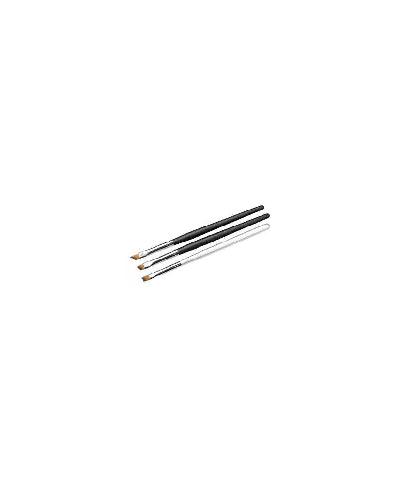 Kit 3 pinceaux nail art Pro