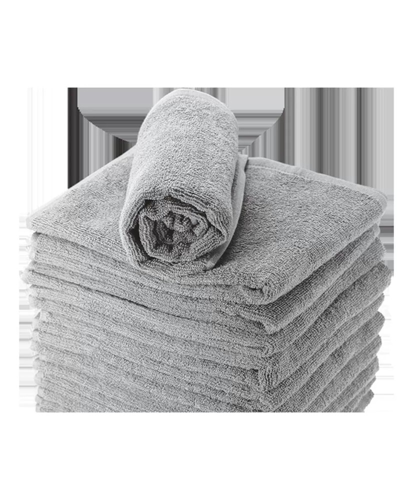 Serviette gris clair 100% coton  (50x90cm) x6