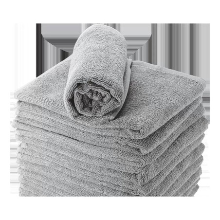 Serviette gris clair 100% coton  (50x90cm) x6