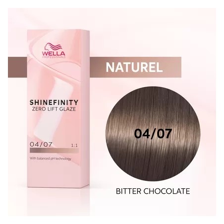 04/07 - BITTER CHOCO - COLORATION SHINEFINITY - (60ml)