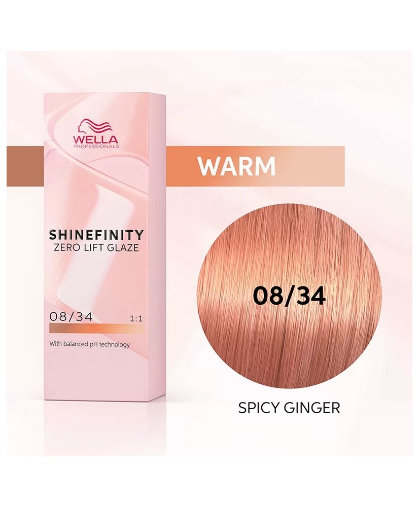 08/34 - SPICY GINGER - COLORATION SHINEFINITY - (60ml)