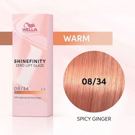 08/34 - SPICY GINGER - COLORATION SHINEFINITY - (60ml)