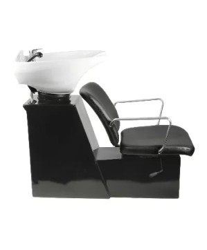 Fauteuil Bac de Lavage GRENADA avec Siège Coulissant - Noir, Cuvette Basculante