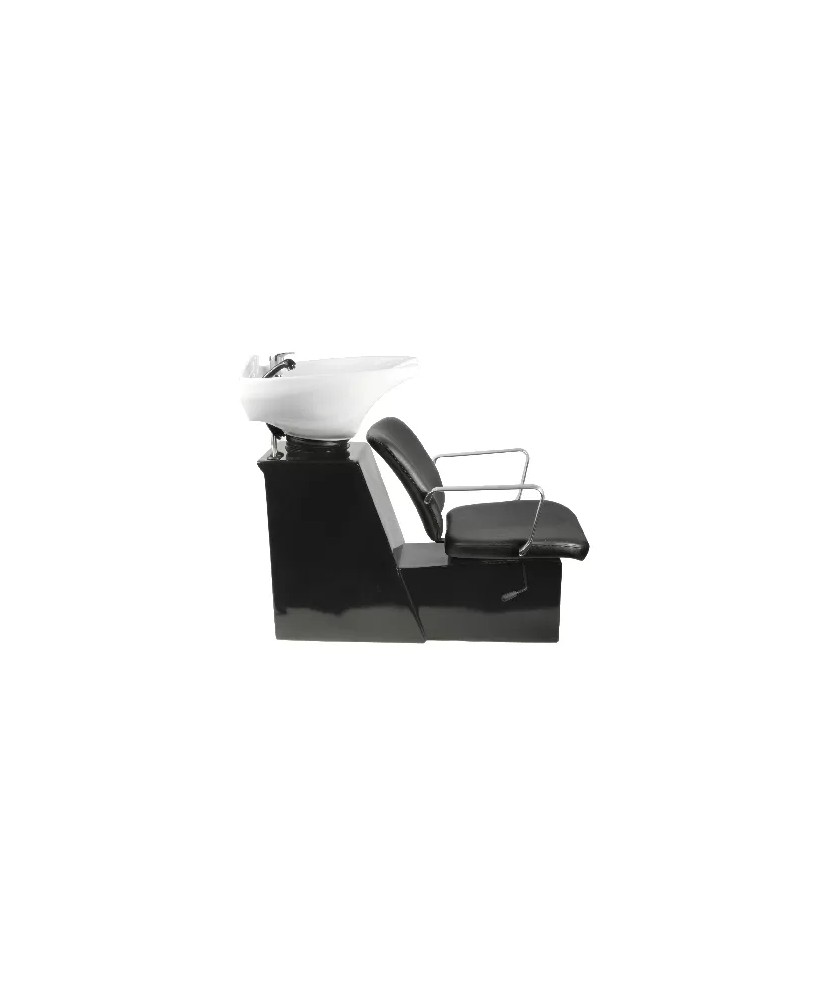 Fauteuil Bac de Lavage GRENADA avec Siège Coulissant - Noir, Cuvette Basculante