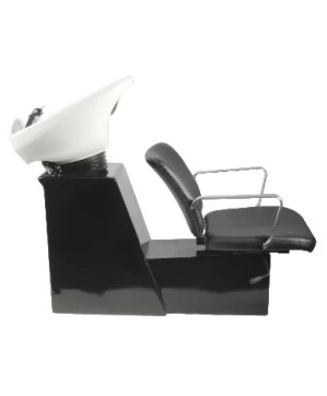 Fauteuil Bac de Lavage GRENADA avec Siège Coulissant - Noir, Cuvette Basculante