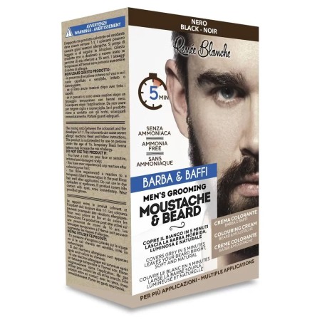 Kit Coloration Barbe et Moustache Noir - Complet avec Accessoires