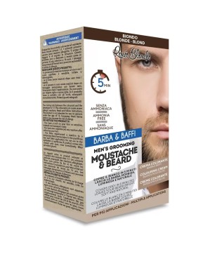 Kit Coloration Barbe et Moustache Blond - Complet avec Accessoires