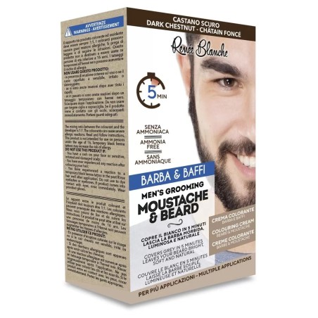 Kit Coloration Barbe et Moustache Châtain foncé - Complet avec Accessoires