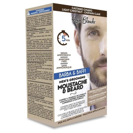 Kit Coloration Barbe et Moustache Châtain Clair - Complet avec Accessoires