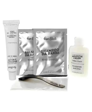 Kit Coloration Barbe et Moustache Noir - Complet avec Accessoires