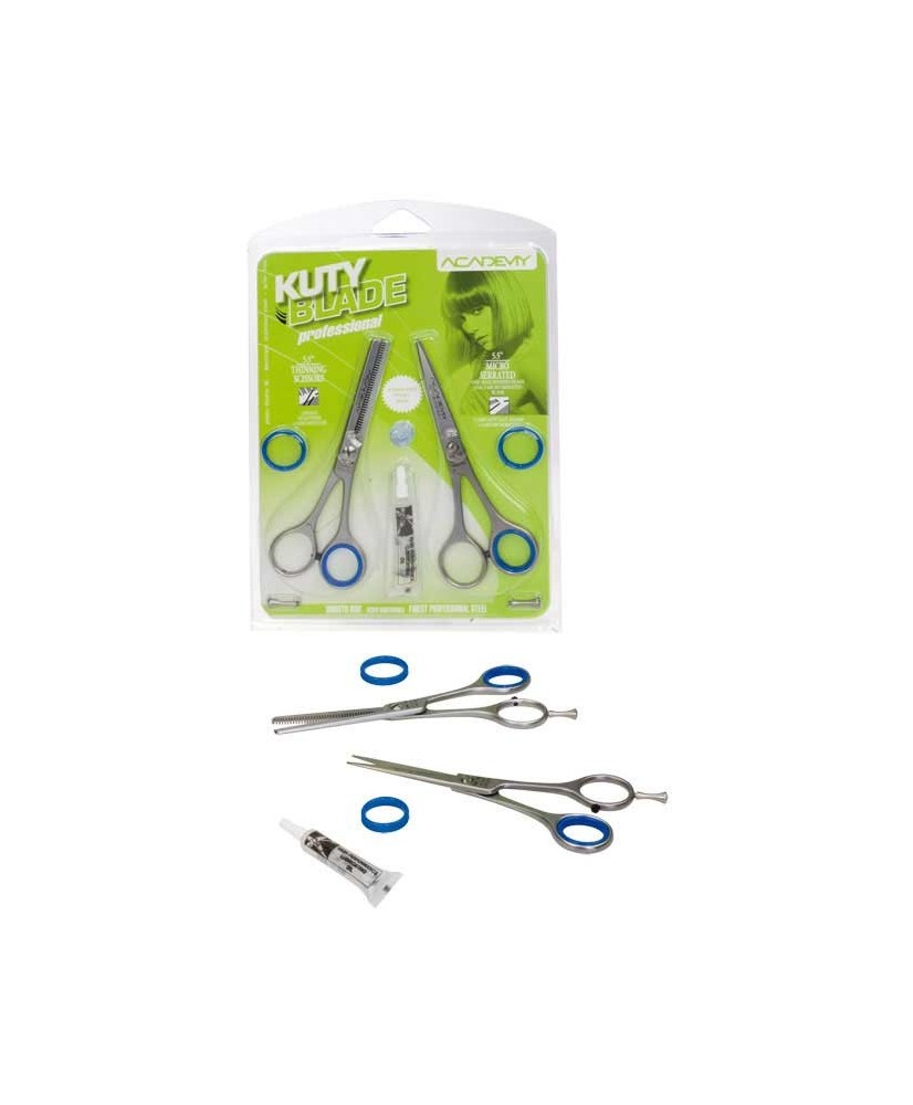 Ciseaux Academy Kuty Blade Kit Duo 55 Coupe+Sculpt