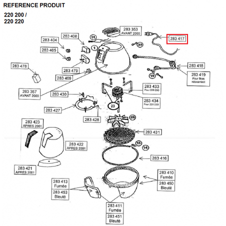 PDANDY CASQUE CORDON D'ALIMENTATION