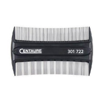 Peigne Antiparasite Fin ABS noir(8,5cm) - CENTAURE