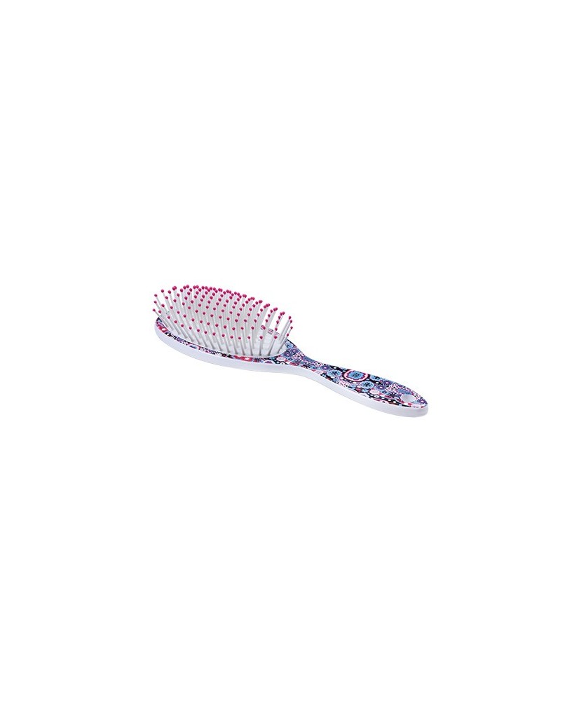 Brosse pneumatique manche color flower - Centaure