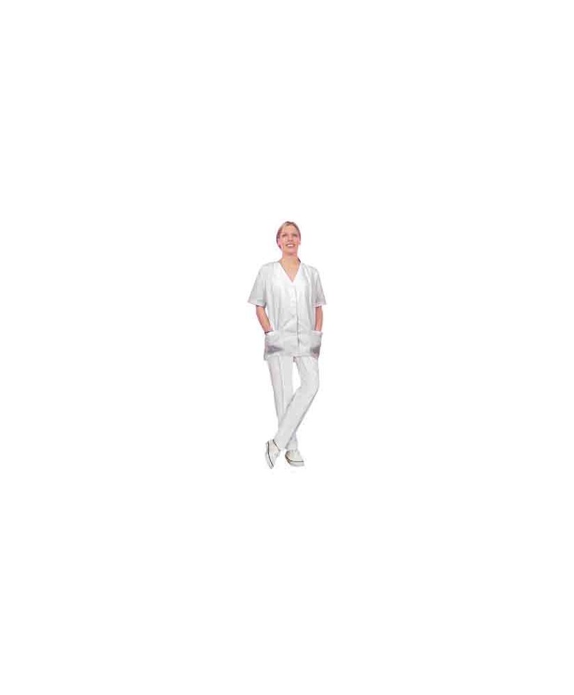 X-Pantalon Zoe Pikecoton T0  T34/36 Blanc