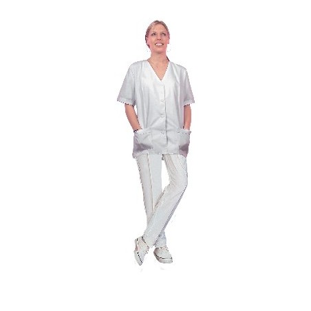 X-Pantalon Zoe Pikecoton T2  T40 Blanc