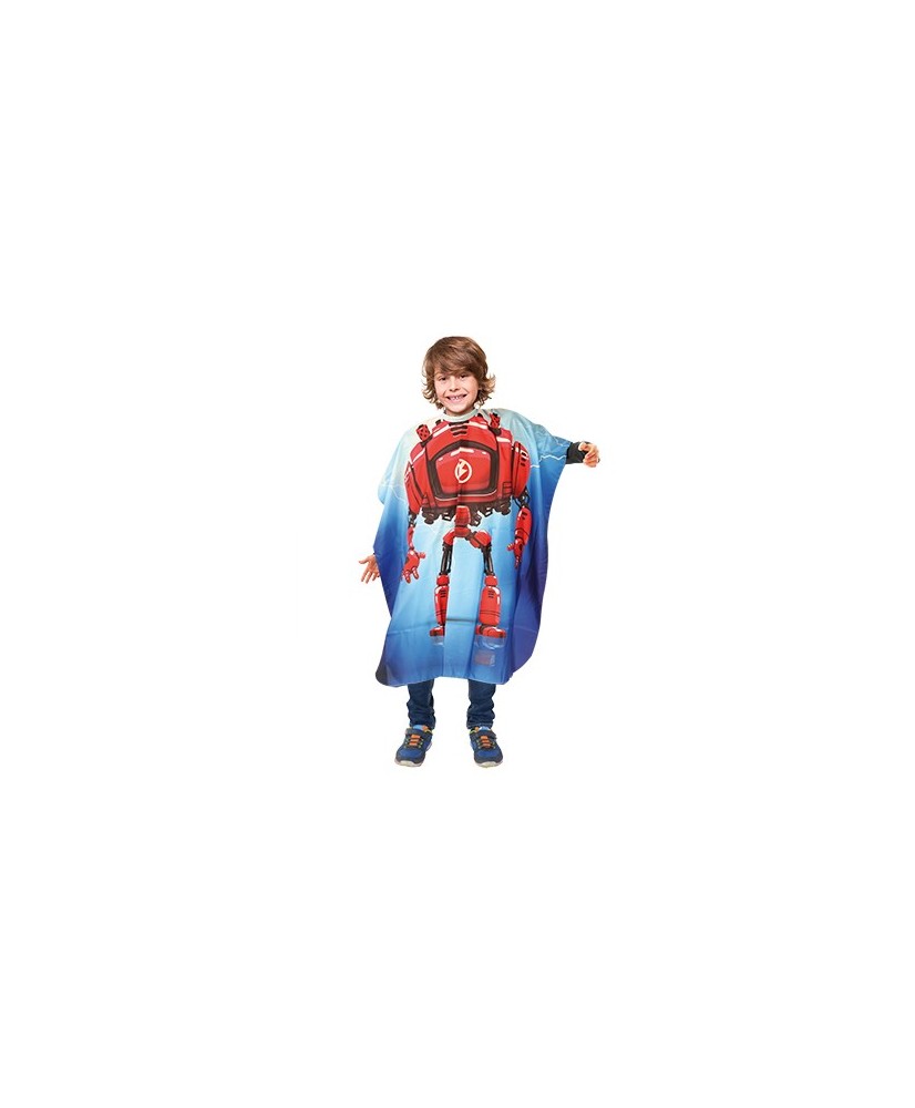 Peignoir cape enfant dessin ROBOT-KID