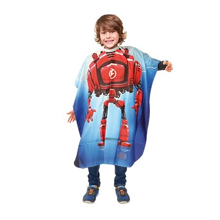 Peignoir cape enfant dessin ROBOT-KID