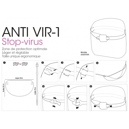 Visière ANTIVIRUS-1  Lot 5 protection du visage