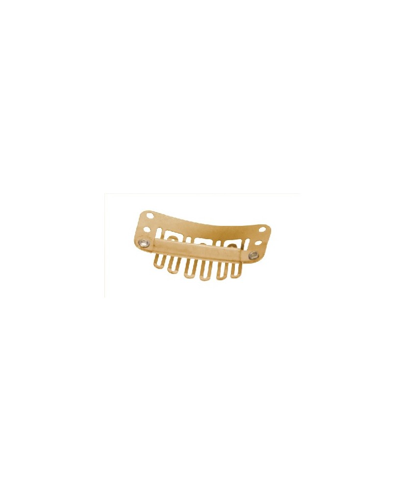 Peigne Miniclip 6 dentsPostich mm x2 BrunL32 H13mm