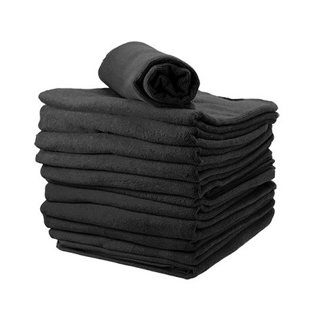 Serviette éponge noire 100% coton (60x90cm) x12