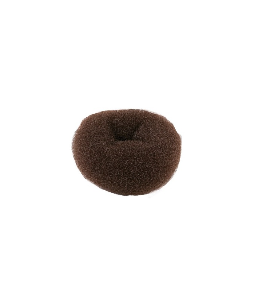 Crepon à chignon pouf - Chatain - 12x5cm