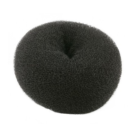 Crepon à chignon pouf - Noir - 14x6cm