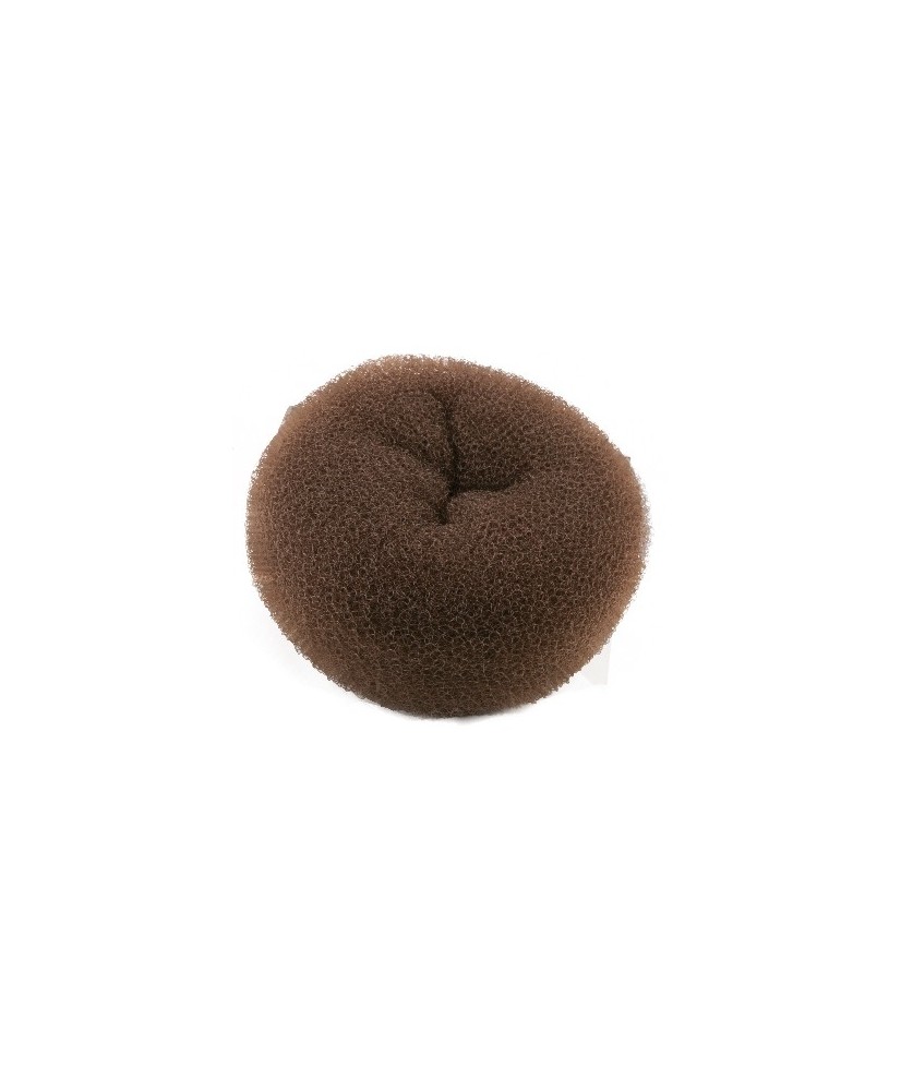 Crepon à chignon pouf - Chatain - 14x6cm