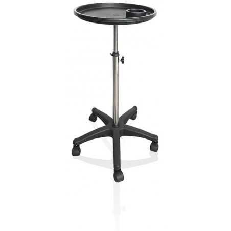 Table mini boy plateau rond 40cm pied 5 roullettes