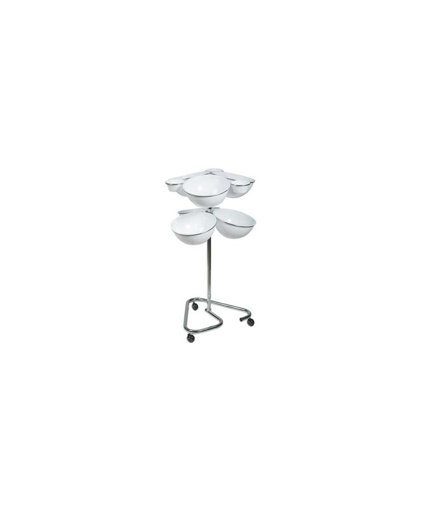 Table Anny Chromée 6 vasques Eco Blanc