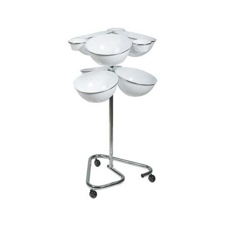 Table Anny Chromée 6 vasques Eco Blanc