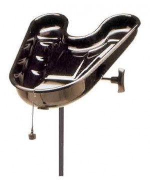 Lave Tête Lyne Noir avec tige pour fauteuil