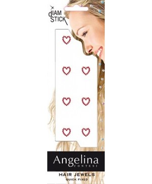 Ornements de coiffure 8 Love Rouge (2mm)